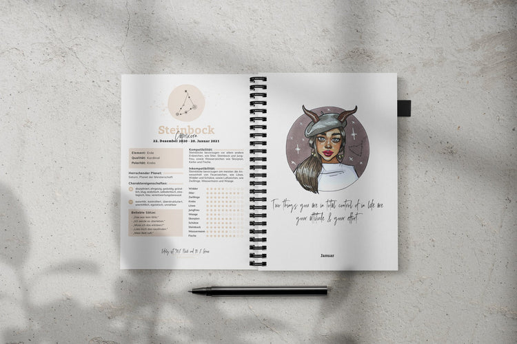 NEU RINGBUCH KALENDER 2022 | A5 mit Sternzeichen